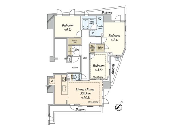 パークホームズ目黒アーバンレジデンス 間取図(平面図)