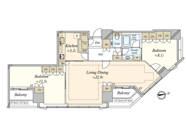 プラウドタワー白金台 間取図(平面図) 間取図(平面図)