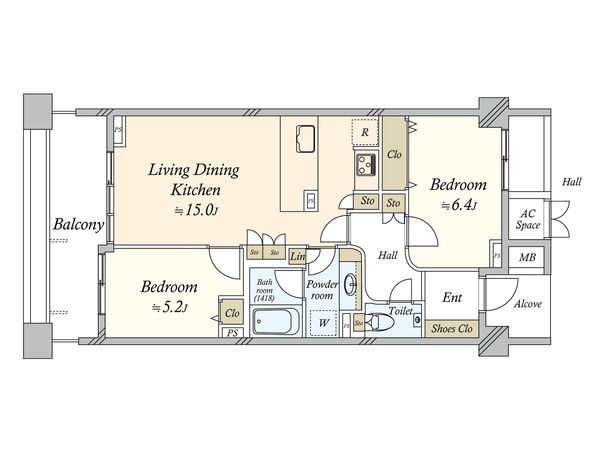 The目黒四季レジデンス 間取図(平面図) The目黒四季レジデンス 間取図(平面図)