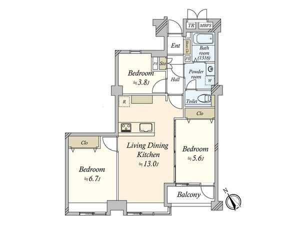 グランドメゾン幡ヶ谷 間取図(平面図) グランドメゾン幡ヶ谷 間取図(平面図)