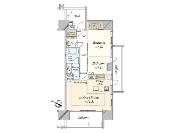 パークリュクス目黒 間取図(平面図) 間取図(平面図)