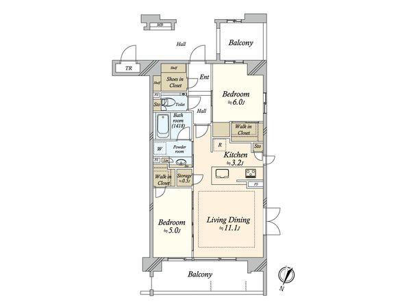 シティハウス下目黒 間取図(平面図) 間取図(平面図)