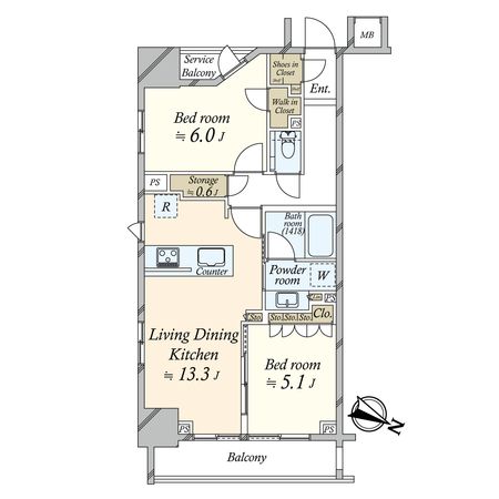シティハウス目黒ザ・ツイン SOUTH棟 間取図(平面図) シティハウス目黒ザ・ツイン SOUTH棟 間取図(平面図)