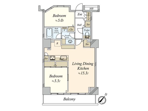 グランスイート日本橋人形町 間取図(平面図) 間取図(平面図)