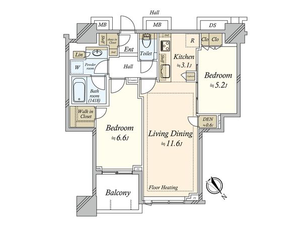 シティタワー武蔵小山 間取図(平面図) シティタワー武蔵小山 間取図(平面図)