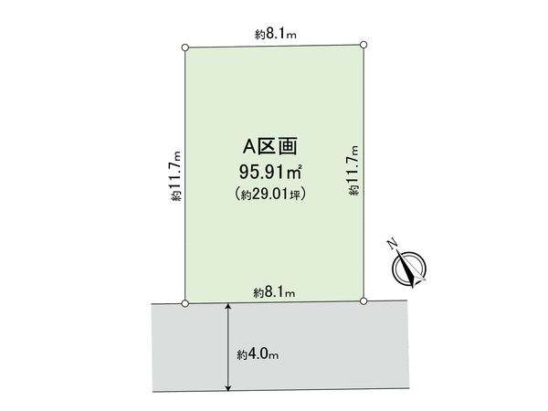 深沢4丁目 土地 A区画 区画図 深沢4丁目 土地 A区画 区画図