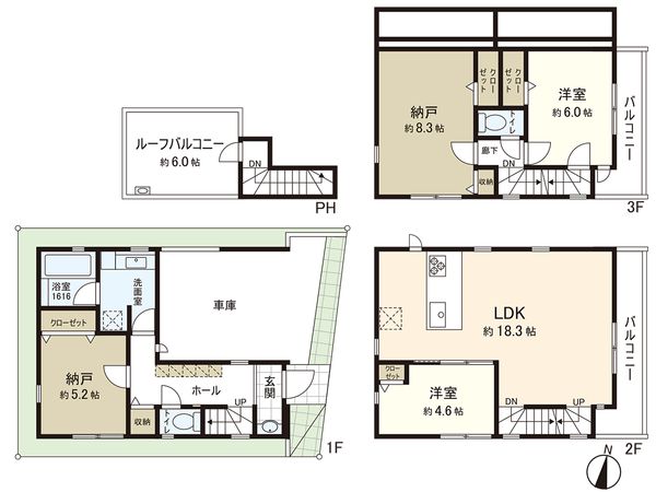 世田谷区船橋7丁目 土地 建物プラン例 (間取り図) 世田谷区船橋7丁目 土地 建物プラン例 (間取り図)