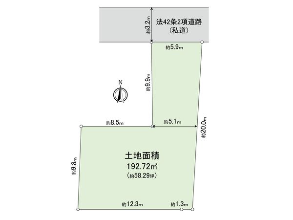 自由が丘3丁目 土地 区画図 自由が丘3丁目 土地 区画図