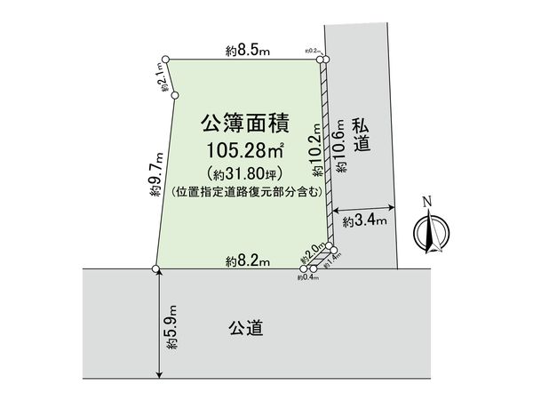 世田谷区等々力6丁目土地 区画図