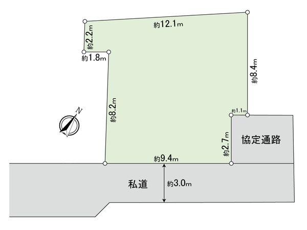 上馬2丁目土地 区画図 上馬2丁目土地 区画図