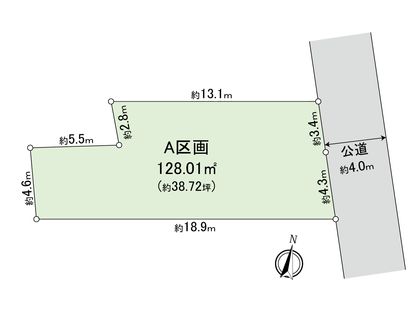 下目黒6丁目土地 A区画 区画図