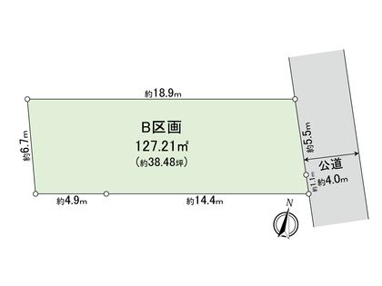 下目黒6丁目土地 B区画 区画図