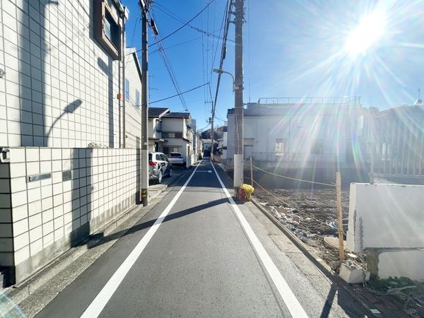 下目黒6丁目土地 B区画 前面道路含む外観