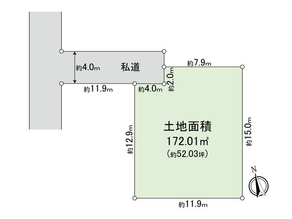 等々力8丁目 土地 区画図