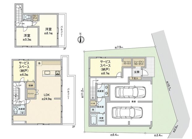 世田谷区若林3丁目 土地 区画図 世田谷区若林3丁目 土地 区画図