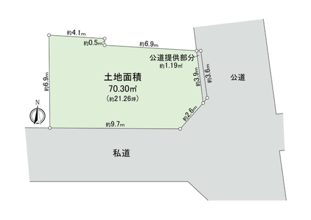 大岡山１丁目　土地 地形図