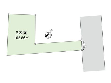 柿の木坂2丁目 土地 B区画 区画図