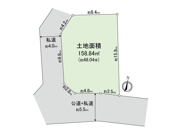 大田区南久が原1丁目 借地権付土地 区画図 大田区南久が原1丁目 借地権付土地 区画図
