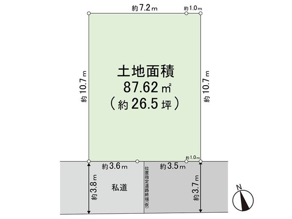 世田谷区奥沢8丁目 土地 区画図 世田谷区奥沢8丁目 土地 区画図