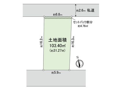 等々力4丁目 土地 区画図