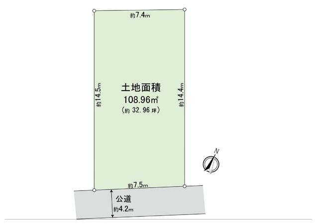 品川区荏原7丁目土地 区画図