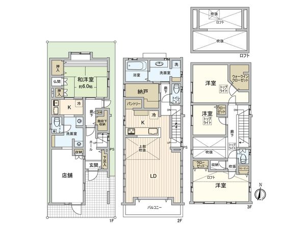 深沢3丁目戸建 間取図(平面図)