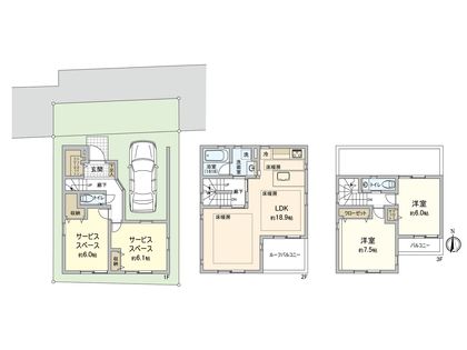 大岡山2丁目 新築戸建 間取図(平面図)