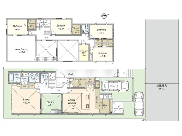 世田谷区等々力5丁目戸建 間取図(平面図)