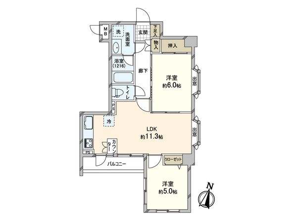 クレストフォルム駒沢公園 間取図(平面図) クレストフォルム駒沢公園 間取図(平面図)