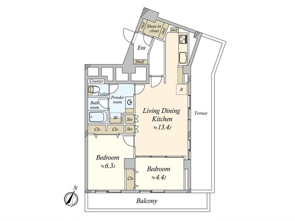 コンド田園調布 間取図(平面図) 間取図(平面図)