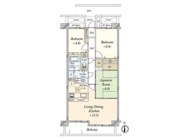 フォーリア駒沢公園パークサイド 間取図(平面図) 間取図(平面図)