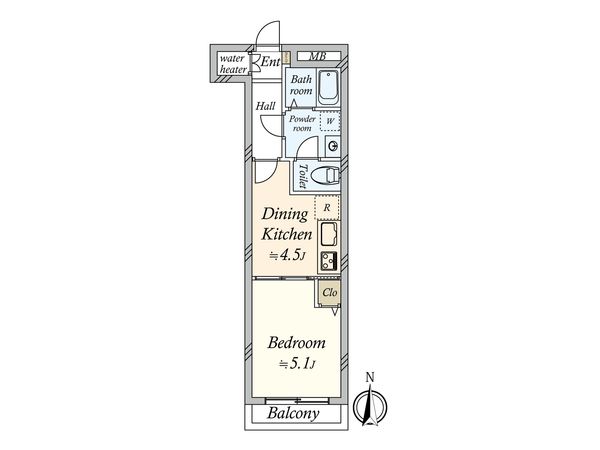 自由が丘第5マンション 間取図(平面図)