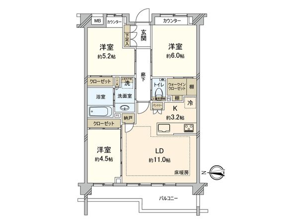 グローリオ等々力 間取図(平面図) グローリオ等々力 間取図(平面図)