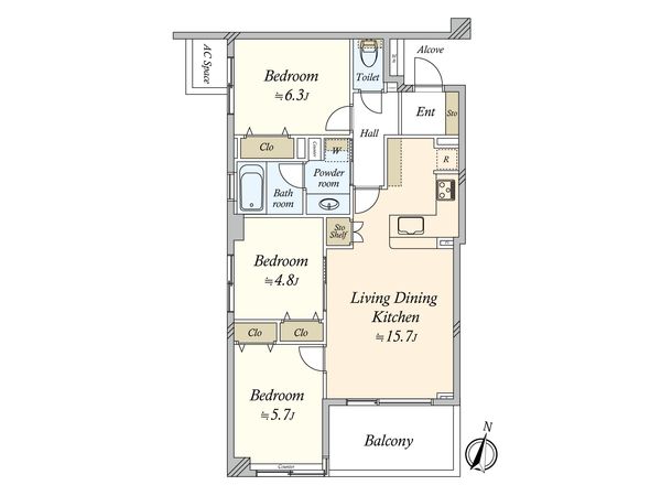 D’グランセ深沢リージェントコート 間取図(平面図) 間取図(平面図)
