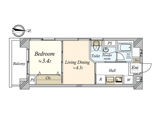 コーポ自由ケ丘 間取図(平面図) コーポ自由ケ丘 間取図(平面図)