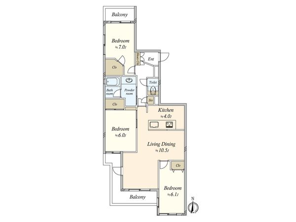 マートルコート奥沢 間取図(平面図) マートルコート奥沢 間取図(平面図)