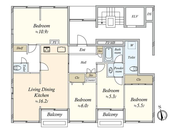 田園メイゾン 間取図(平面図)