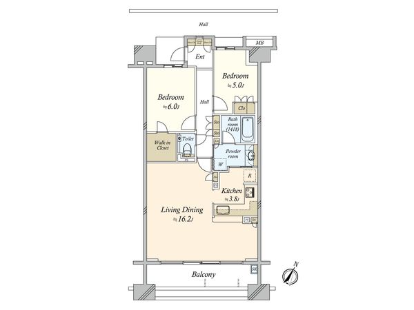 ブランズジオ等々力 間取図(平面図) ブランズジオ等々力 間取図(平面図)