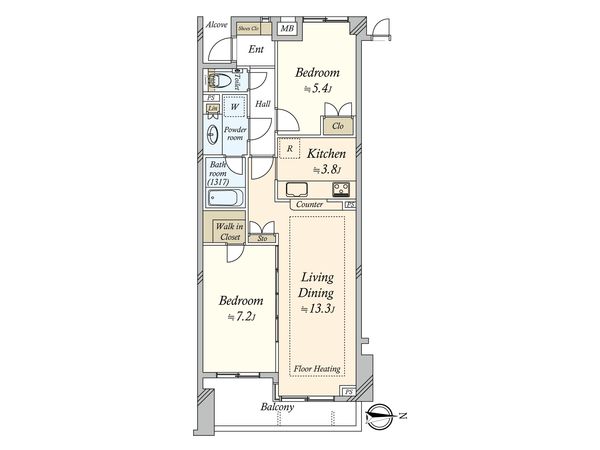 ヒルズ深沢 間取図(平面図) ヒルズ深沢 間取図(平面図)