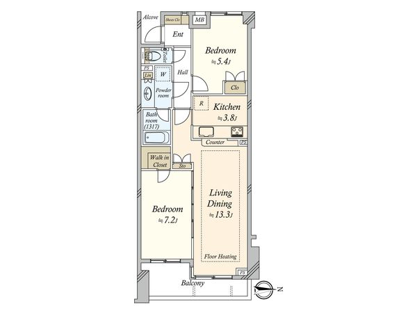 ヒルズ深沢 間取図(平面図)