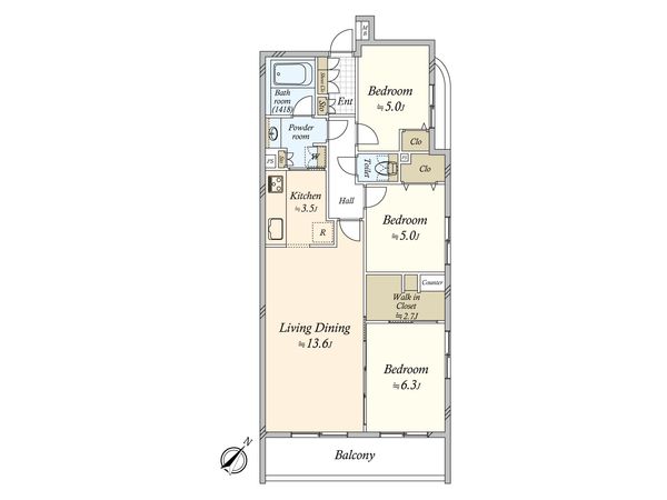 藤和碑文谷ホームズ 間取図(平面図)