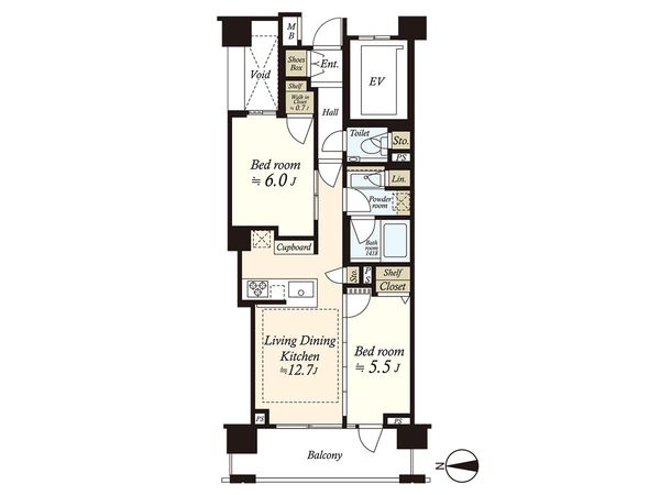 パークホームズ自由が丘 間取図(平面図)