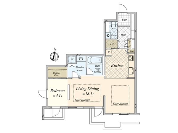 エクティ神山町 間取図(平面図)