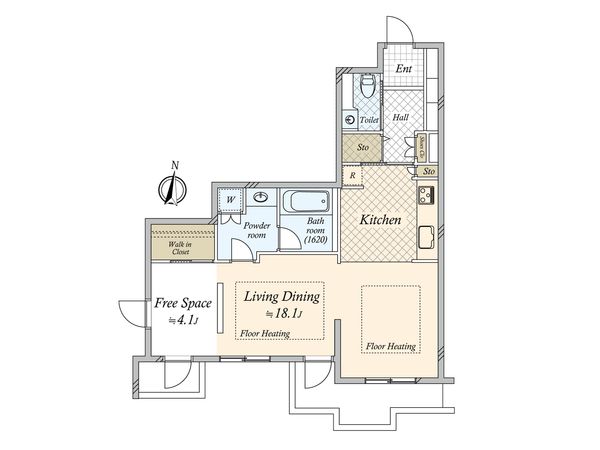 エクティ神山町 間取図(平面図)