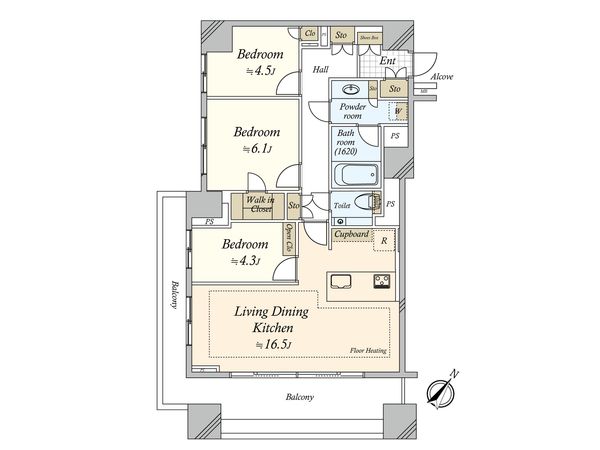 ピアースコード等々力 間取図(平面図) 間取図(平面図)
