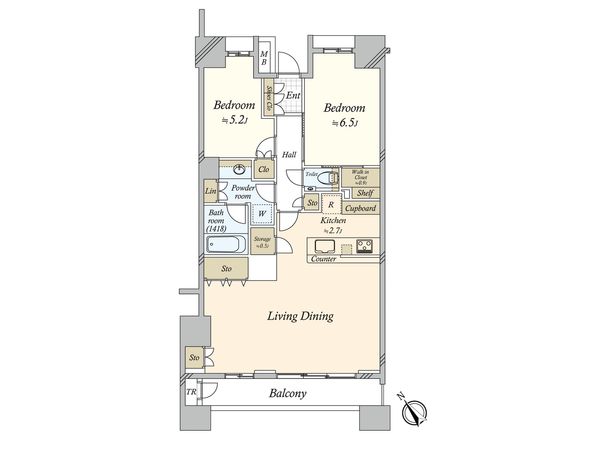 パークホームズ二子玉川ヒルトップ 間取図(平面図)
