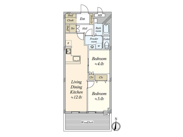 秀和第2奥沢レジデンス 間取図(平面図)
