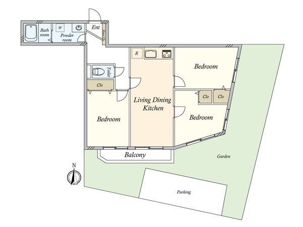 グリュック玉川3 間取図(平面図) 間取図(平面図)