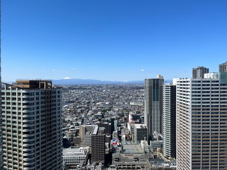 パークシティ武蔵小杉ステーションフォレストタワー 西側の眺望、富士山が望めます（天候・気候によります）
