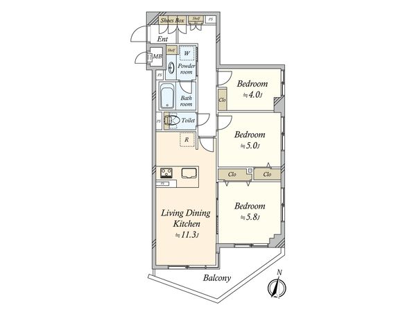 クレストフォルム奥沢 間取図(平面図) クレストフォルム奥沢 間取図(平面図)
